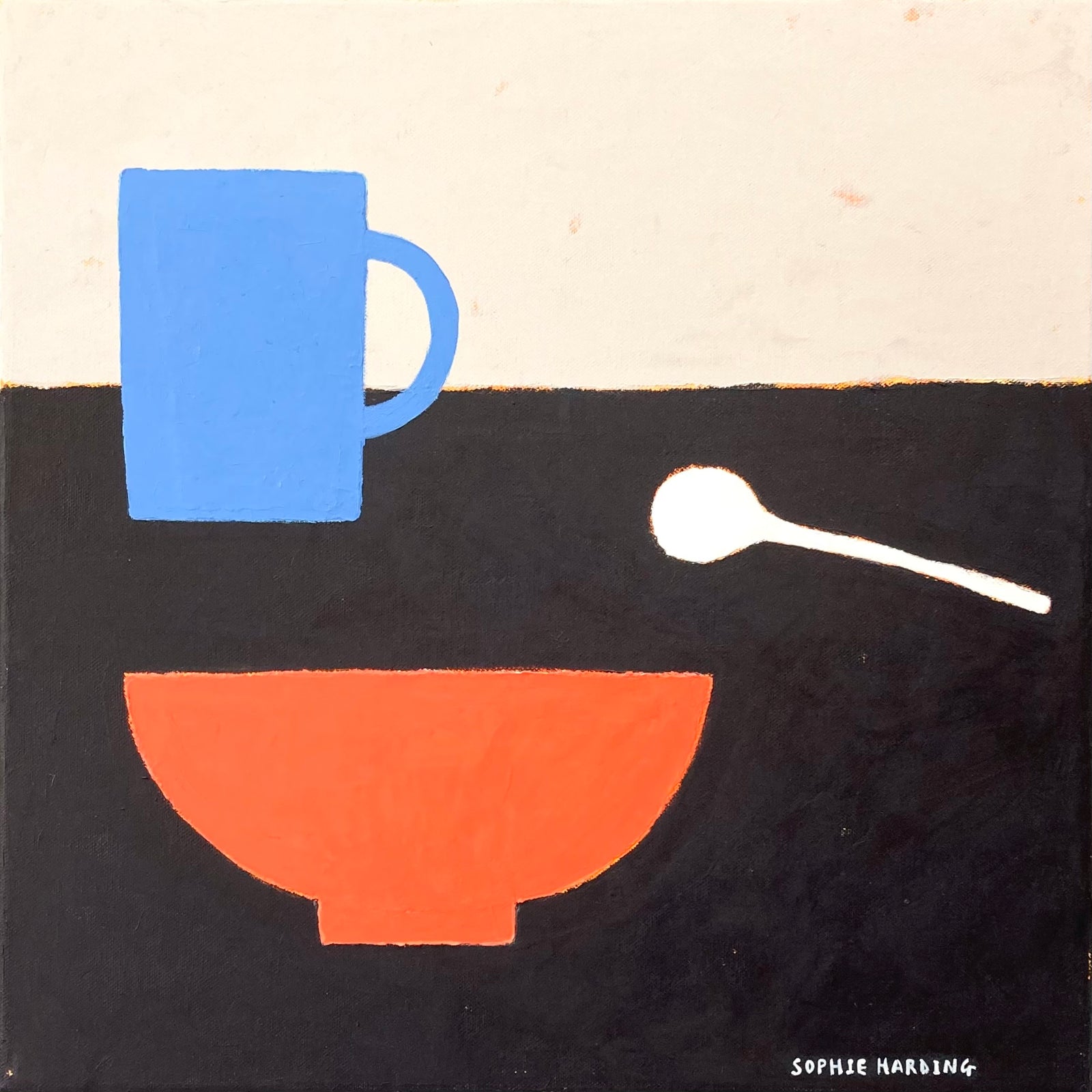 Cup, Spoon and Soup Bowl by Sophie Harding available at Padstow Gallery, Cornwall