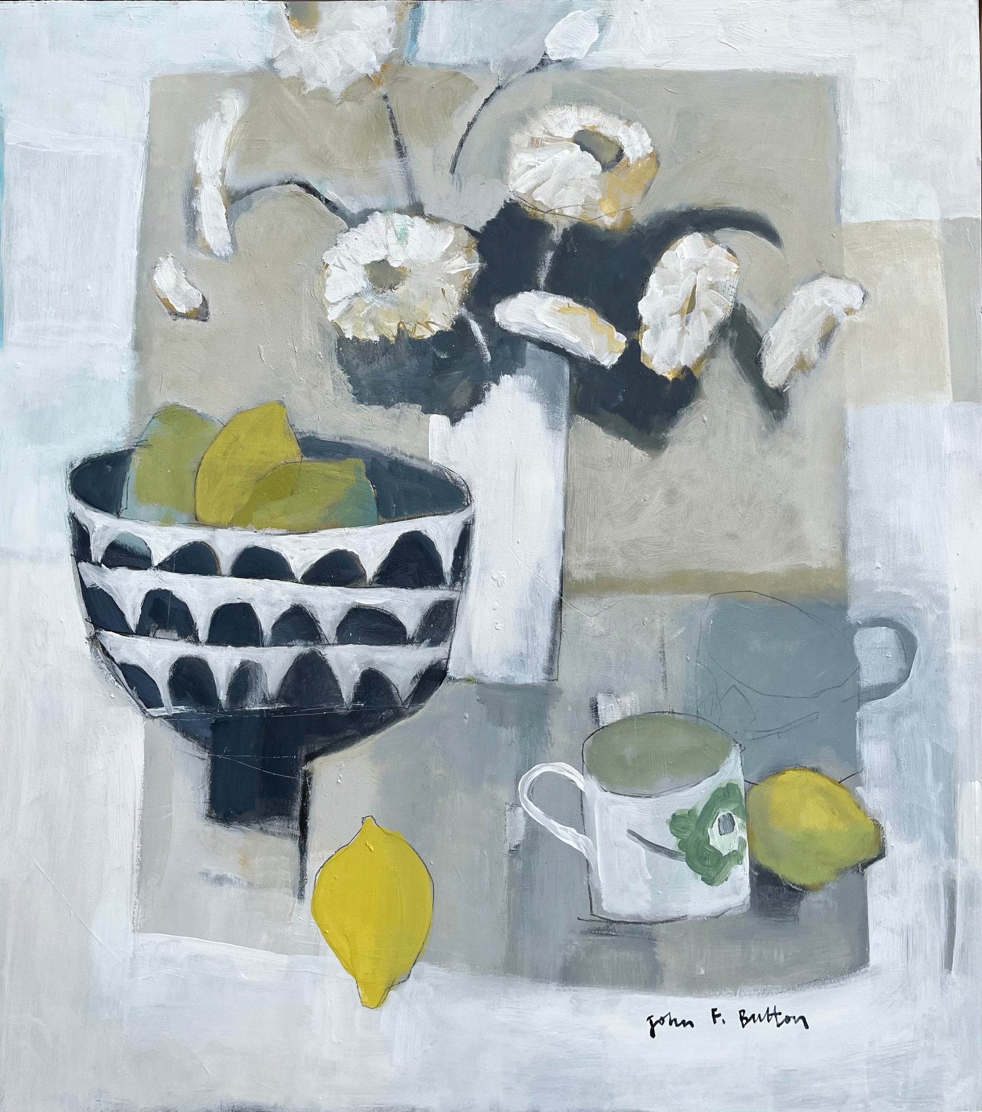 'No need for words’ mixed media on board by John Button, available at Padstow Gallery, Cornwall