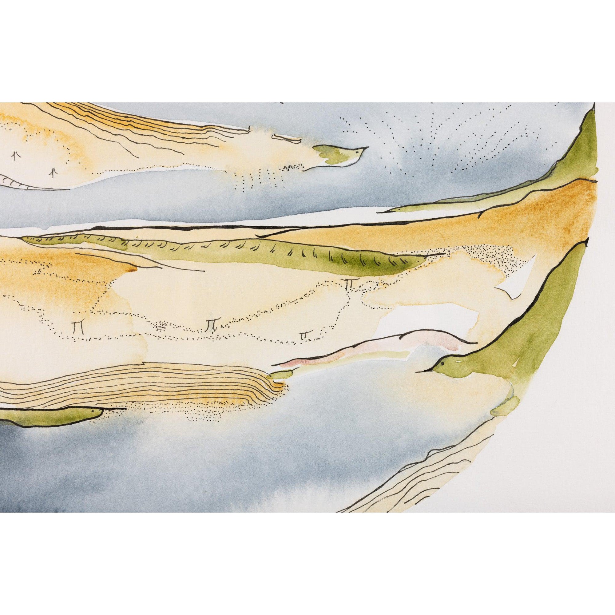 'RG19' Watercolour and ink original  by Ruth Gingell, available at Padstow Gallery, Cornwall