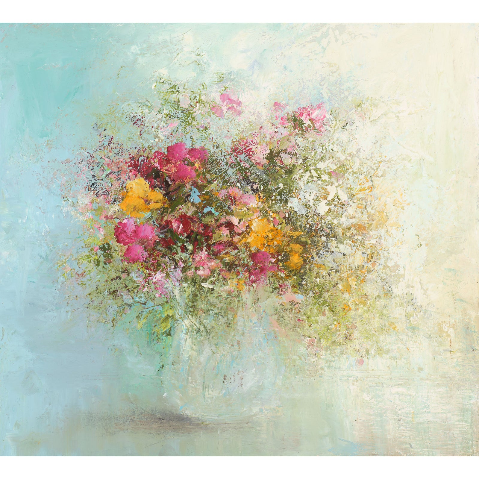 'The Gentle Beauty Of Summer Flowers' oil on board original by Amanda Hoskin, available at Padstow Gallery, Cornwall