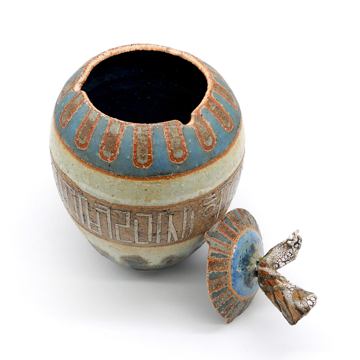 'MK17 Large Lava Jar’ by Miae Kim ceramics, available at Padstow Gallery, Cornwall