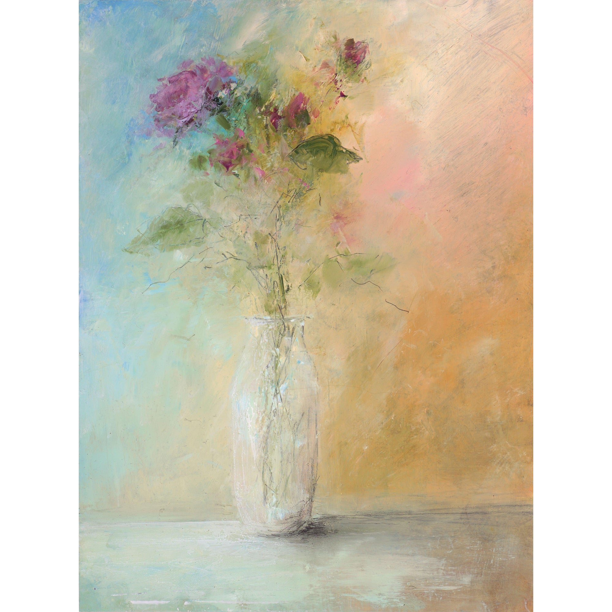 Roses from the studio garden by Amanda Hoskin available at Padstow Gallery, Cornwall