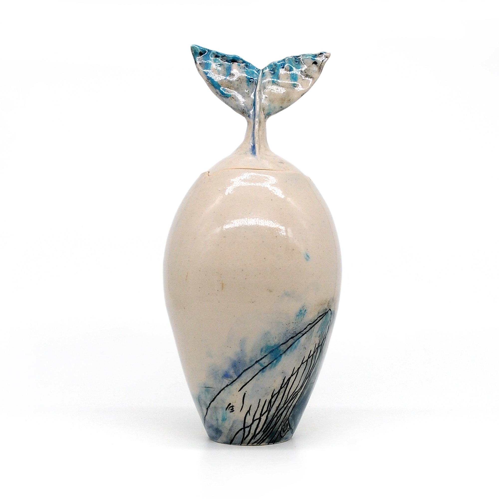 'MK21 Whale’ by Miae Kim ceramics, available at Padstow Gallery, Cornwall