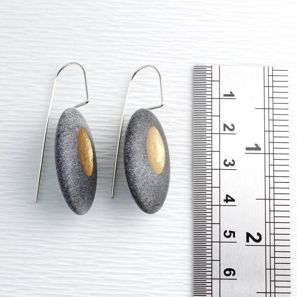 JDF10 Hepworth Pebble Earrings by John and Dawn Field, available at Padstow Gallery, Cornwall
