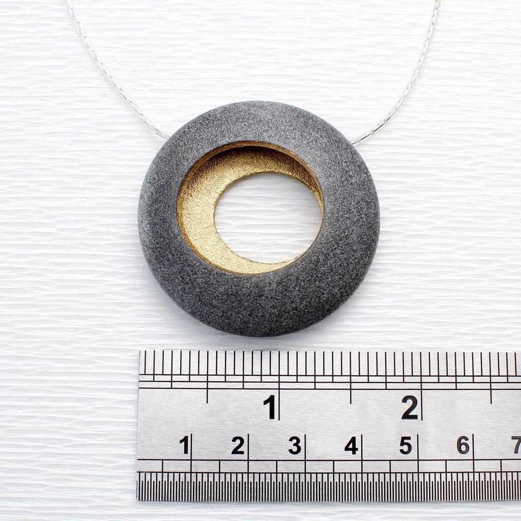 JDF4 Round Pebble Pendant by John and Dawn Field, available at Padstow Gallery, Cornwall