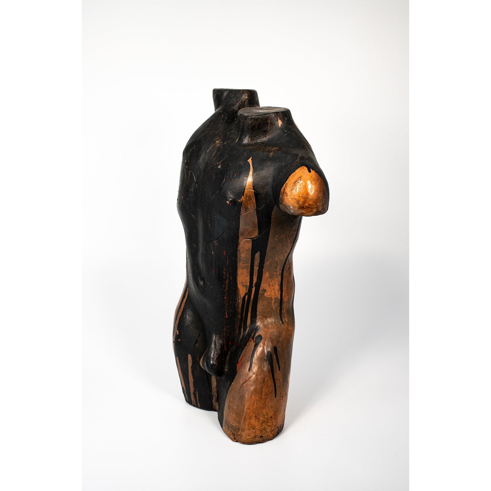 Ni, Glazed terracotta standing figure, by Sophie Howard, available from Padstow Gallery, Cornwall