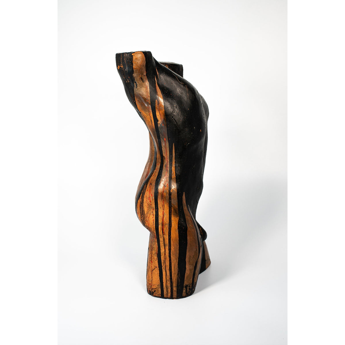 Ni, Glazed terracotta standing figure, by Sophie Howard, available from Padstow Gallery, Cornwall