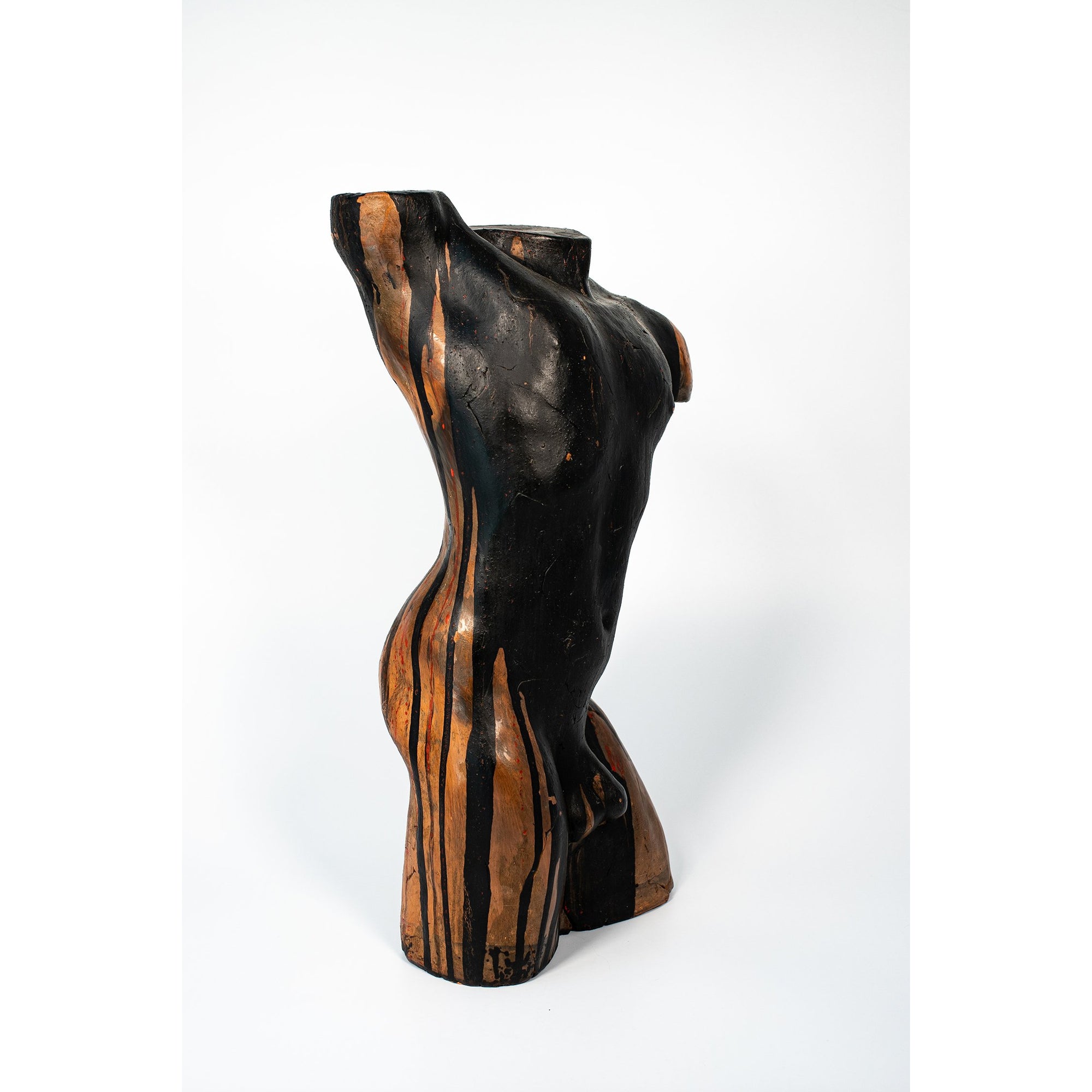 Ni, Glazed terracotta standing figure, by Sophie Howard, available from Padstow Gallery, Cornwall
