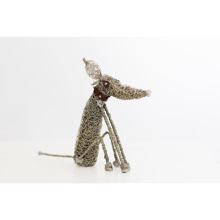Sitting hound by Sarah Jane Brown, available at Padstow Gallery, Cornwall