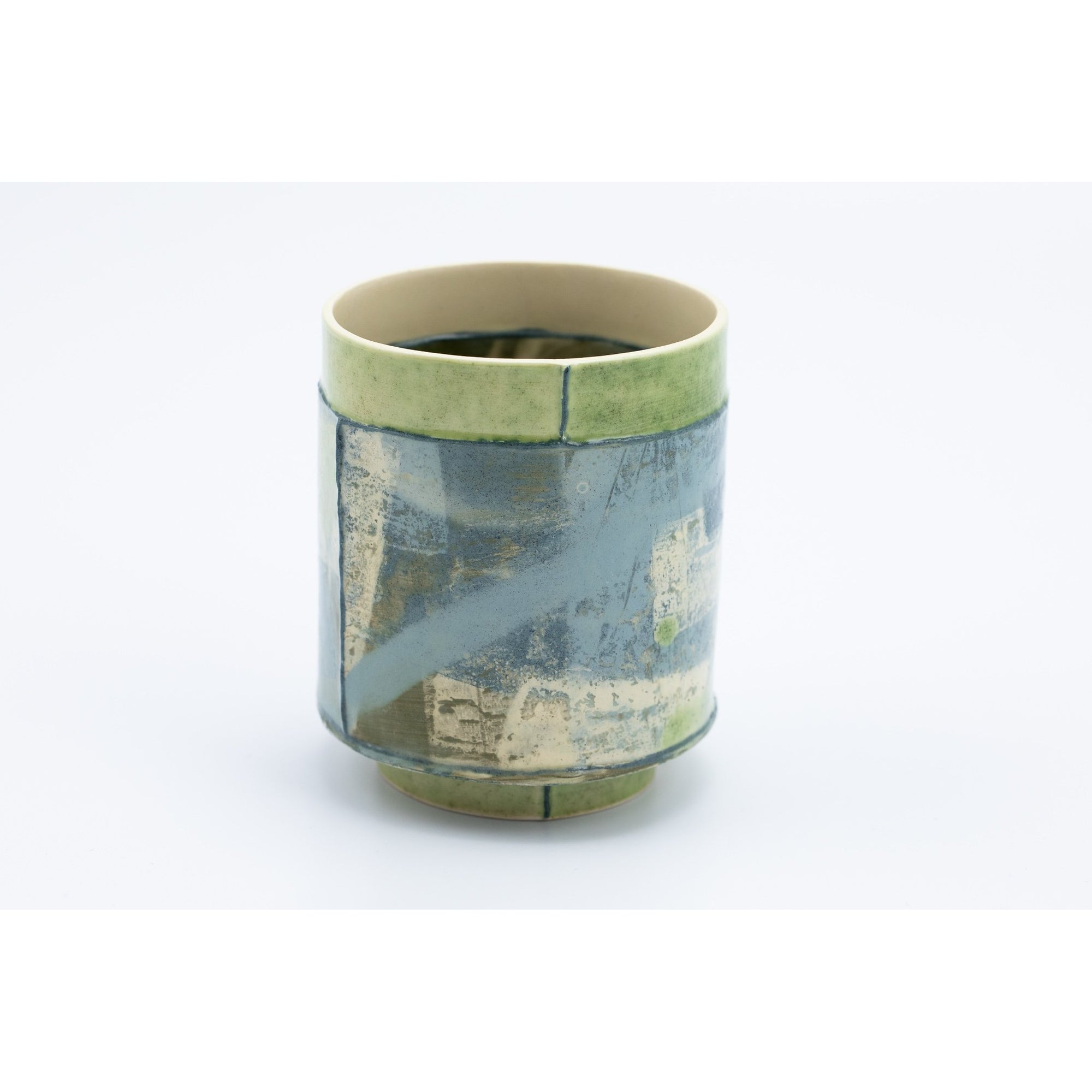 Small Vessel (SV87) | Green | handbuilt ceramic created by Emily-Kriste Wilcox, available from Padstow Gallery, Cornwall
