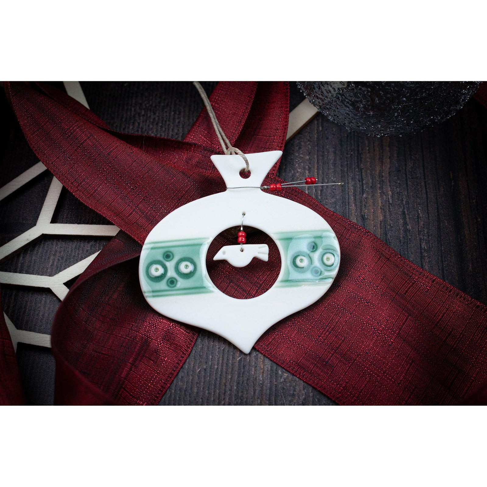 Onion Bauble Decoration by Rhian Winslade, at Padstow Gallery, Cornwall