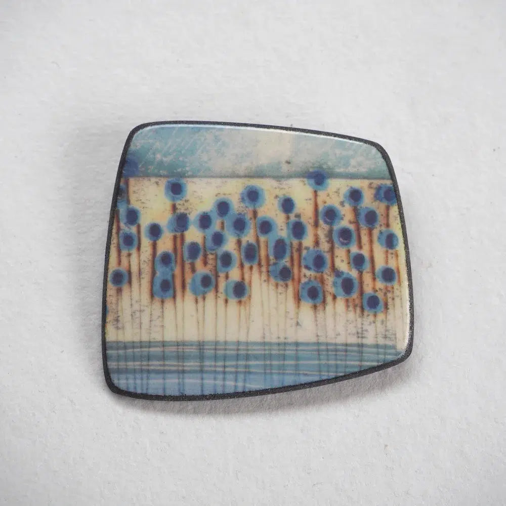 B-STS Stems Squared  Brooch by Karen Howarth at Padstow Gallery, Cornwall