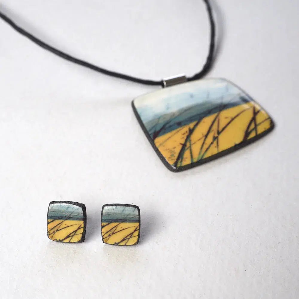 S-SKS Skyline Squared Studs by Karen Howarth at Padstow Gallery, Cornwall