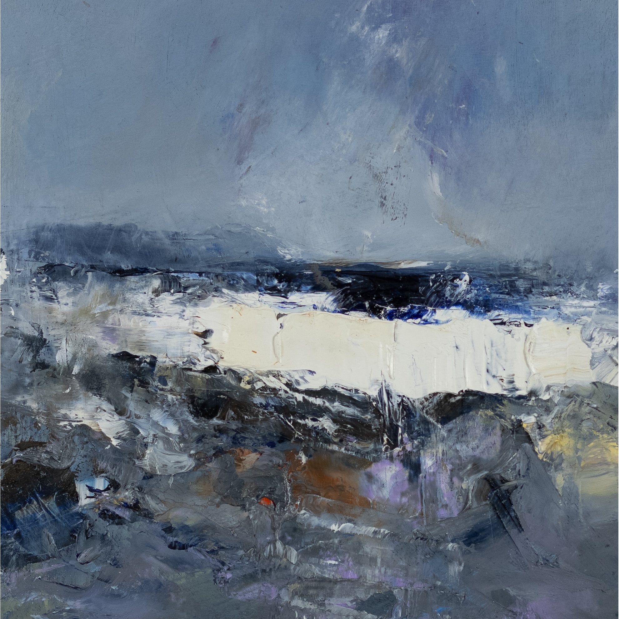 'Brewing Storm' oil on board original by Ian Rawnsley, available at Padstow Gallery, Cornwall