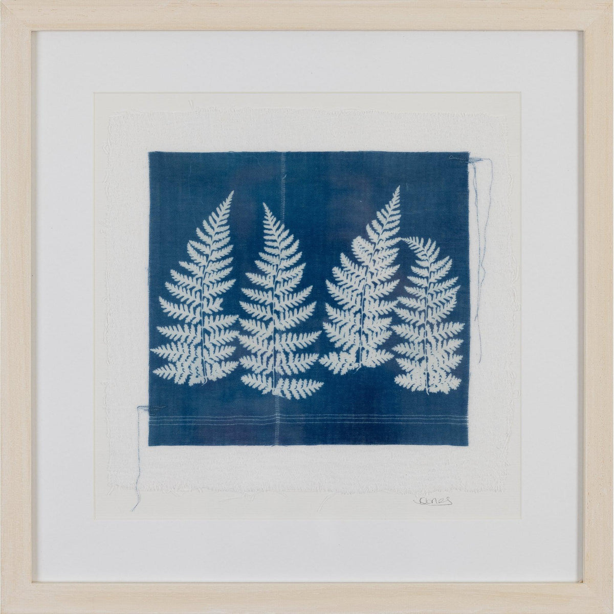 &#39;Ferns&#39; Cyanotype by Karen Jones, available at Padstow Gallery, Cornwall