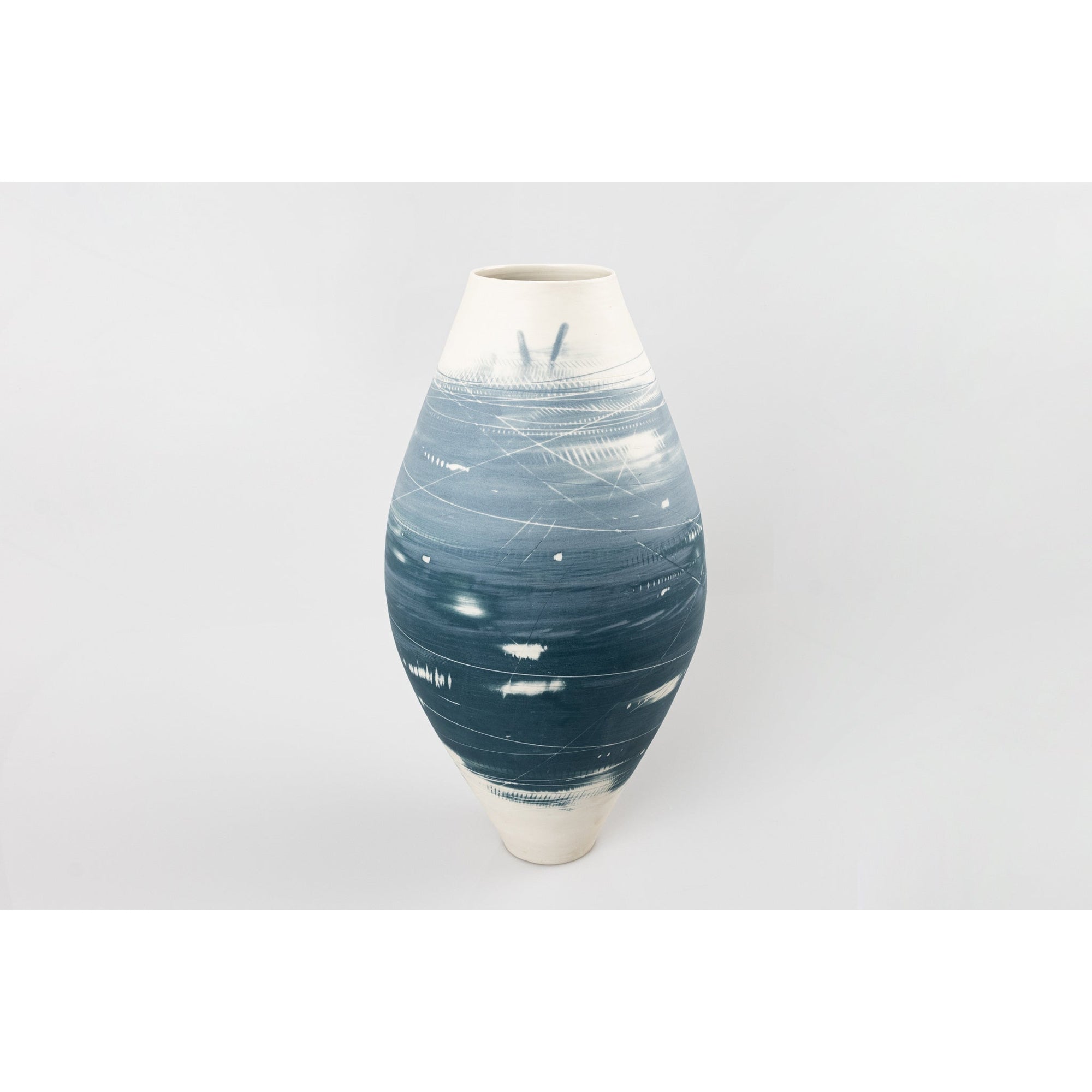 AT82 Tall Oval Vase, by Ali Tomlin, available at Padstow Gallery, Cornwall