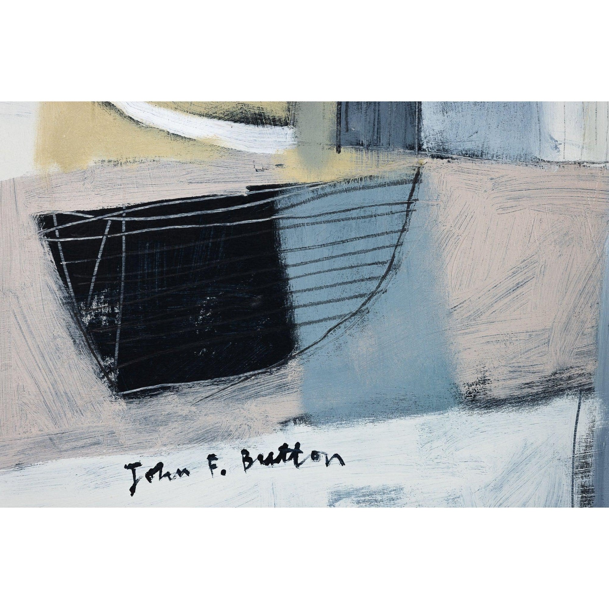 After Hours by John Button, mixed media original, available at Padstow Gallery, Cornwall