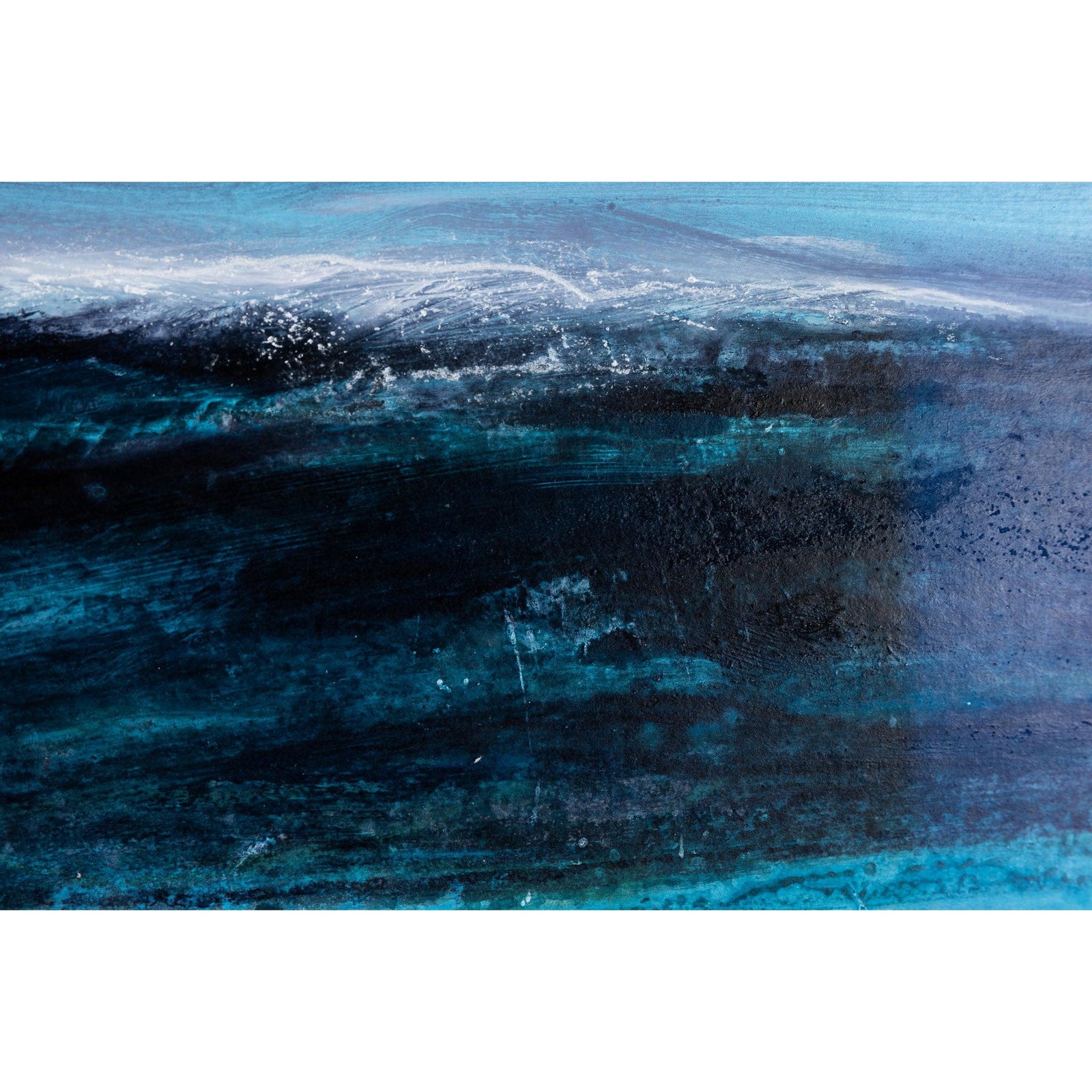 Cresting mixed media original by Jo Ellis, available at Padstow Gallery, Cornwall