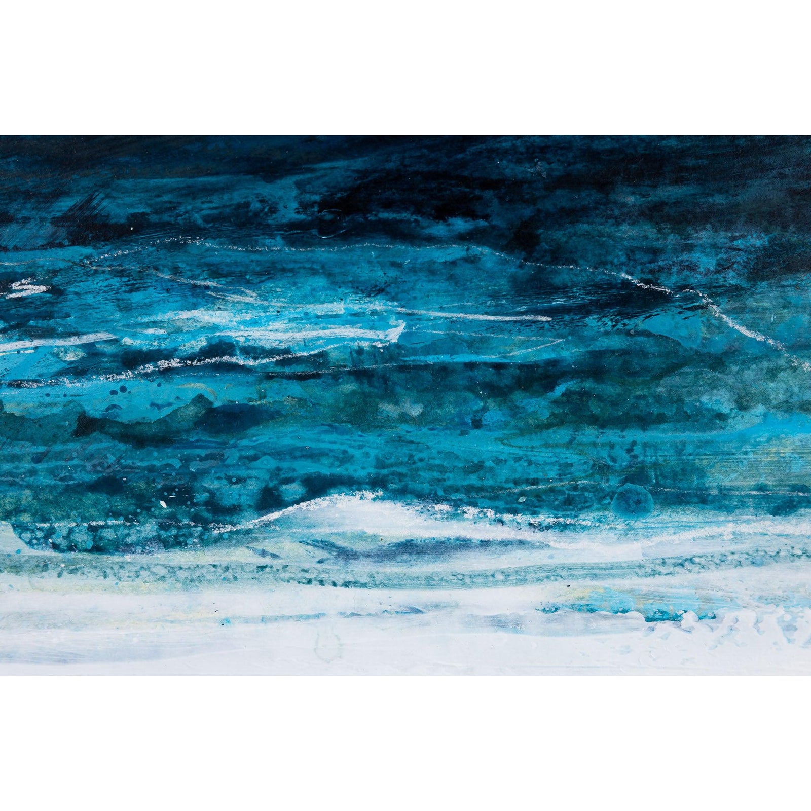 Cresting mixed media original by Jo Ellis, available at Padstow Gallery, Cornwall