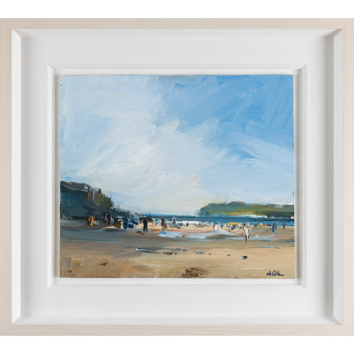 &#39;A Late Summers Day, Treyarnon Bay&#39; oil on board original by David Atkins, available at Padstow Gallery, Cornwall