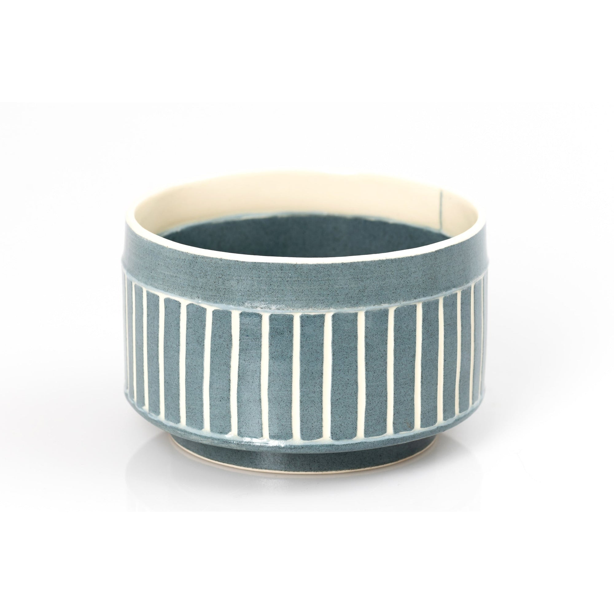 Sh.V2 Short Bowl, handbuilt ceramic created by Emily-Kriste Wilcox, available from Padstow Gallery, Cornwall