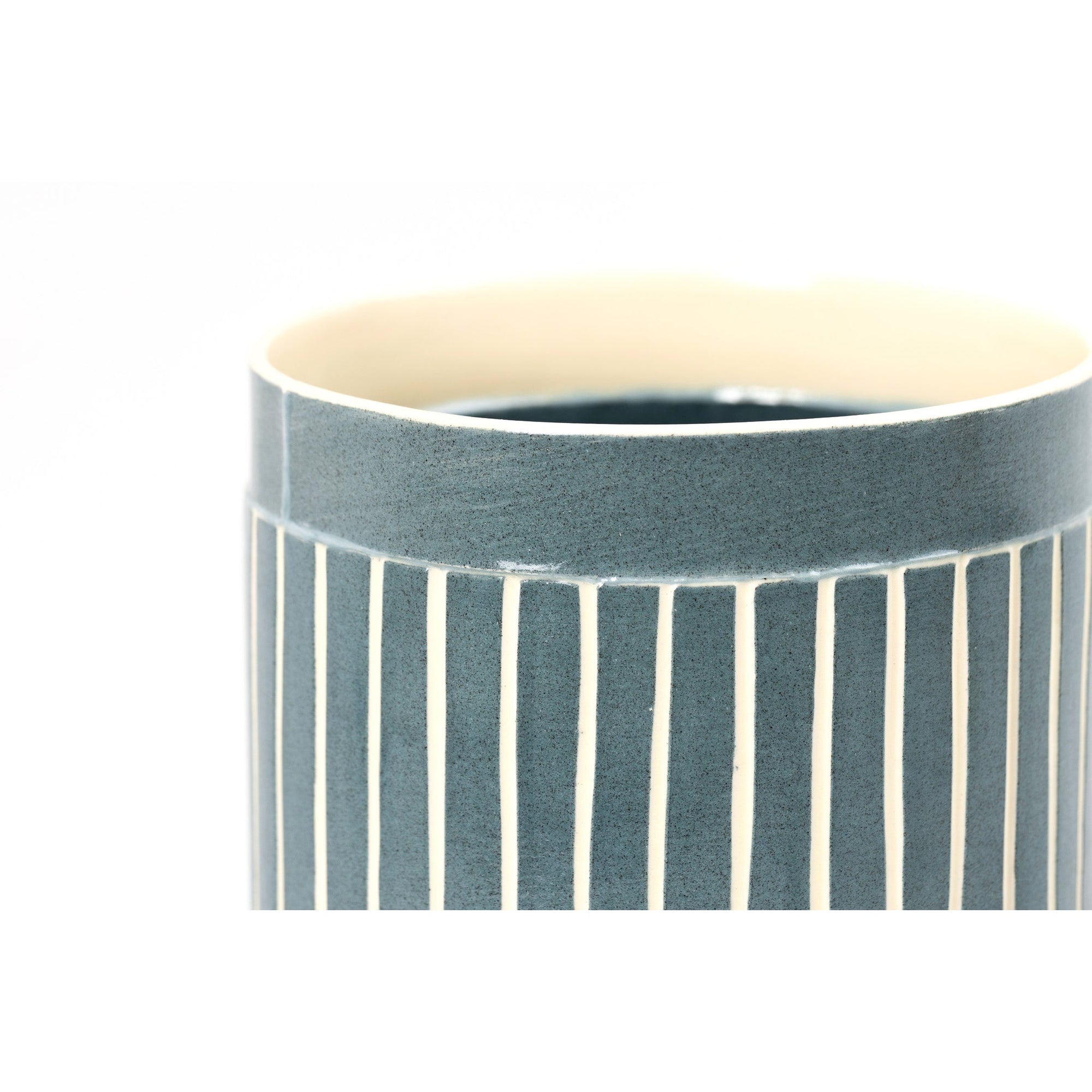 MR16 Mid Round Vessel, handbuilt ceramic created by Emily-Kriste Wilcox, available from Padstow Gallery, Cornwall