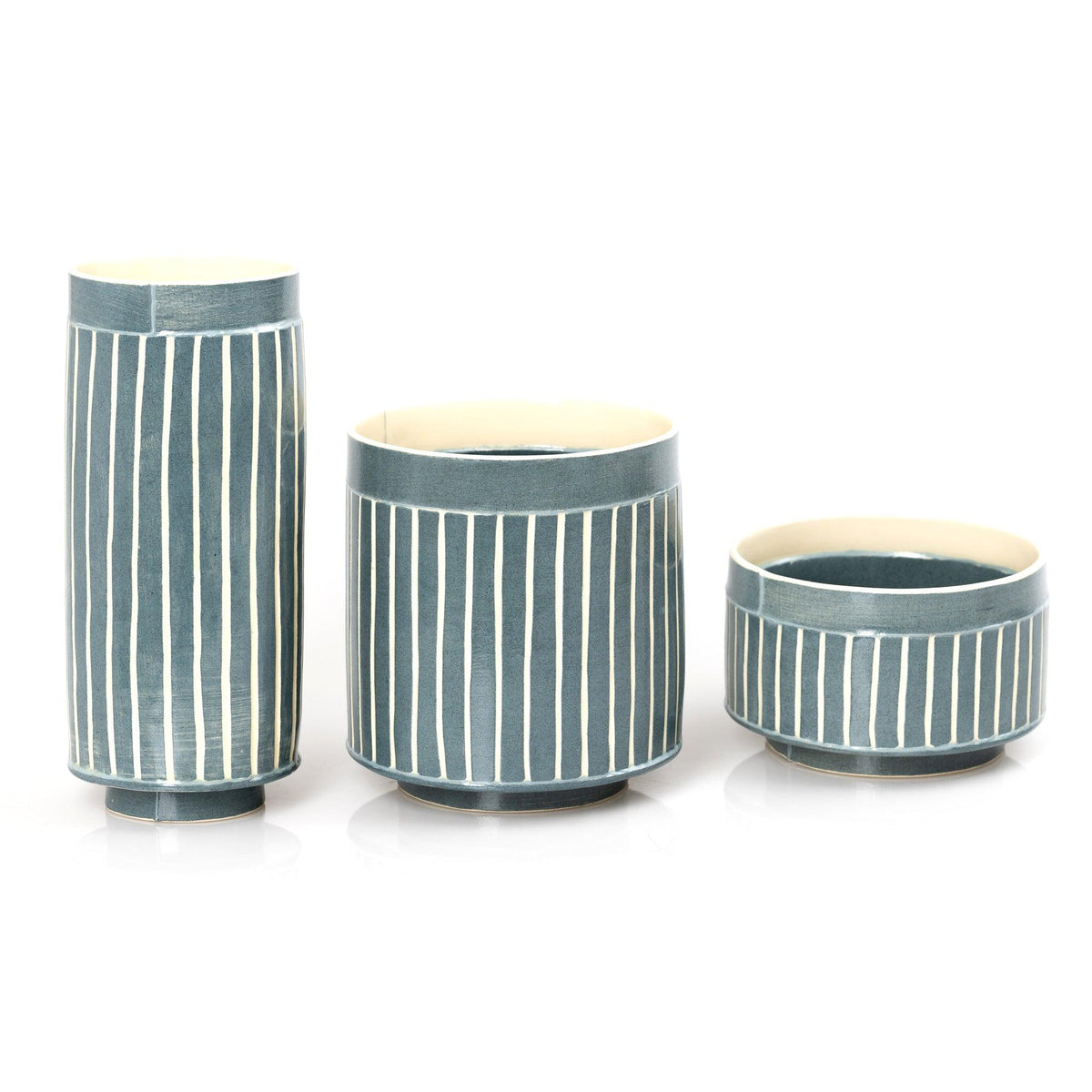 Sh.V2 Short Bowl, handbuilt ceramic created by Emily-Kriste Wilcox, available from Padstow Gallery, Cornwall