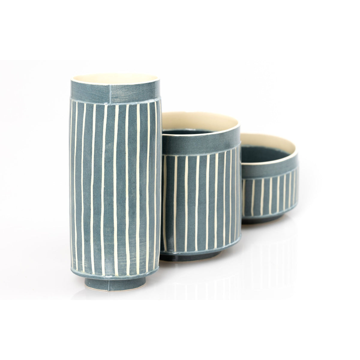 MR16 Mid Round Vessel, handbuilt ceramic created by Emily-Kriste Wilcox, available from Padstow Gallery, Cornwall