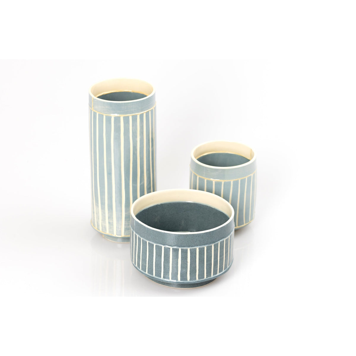 Sh.V2 Short Bowl, handbuilt ceramic created by Emily-Kriste Wilcox, available from Padstow Gallery, Cornwall