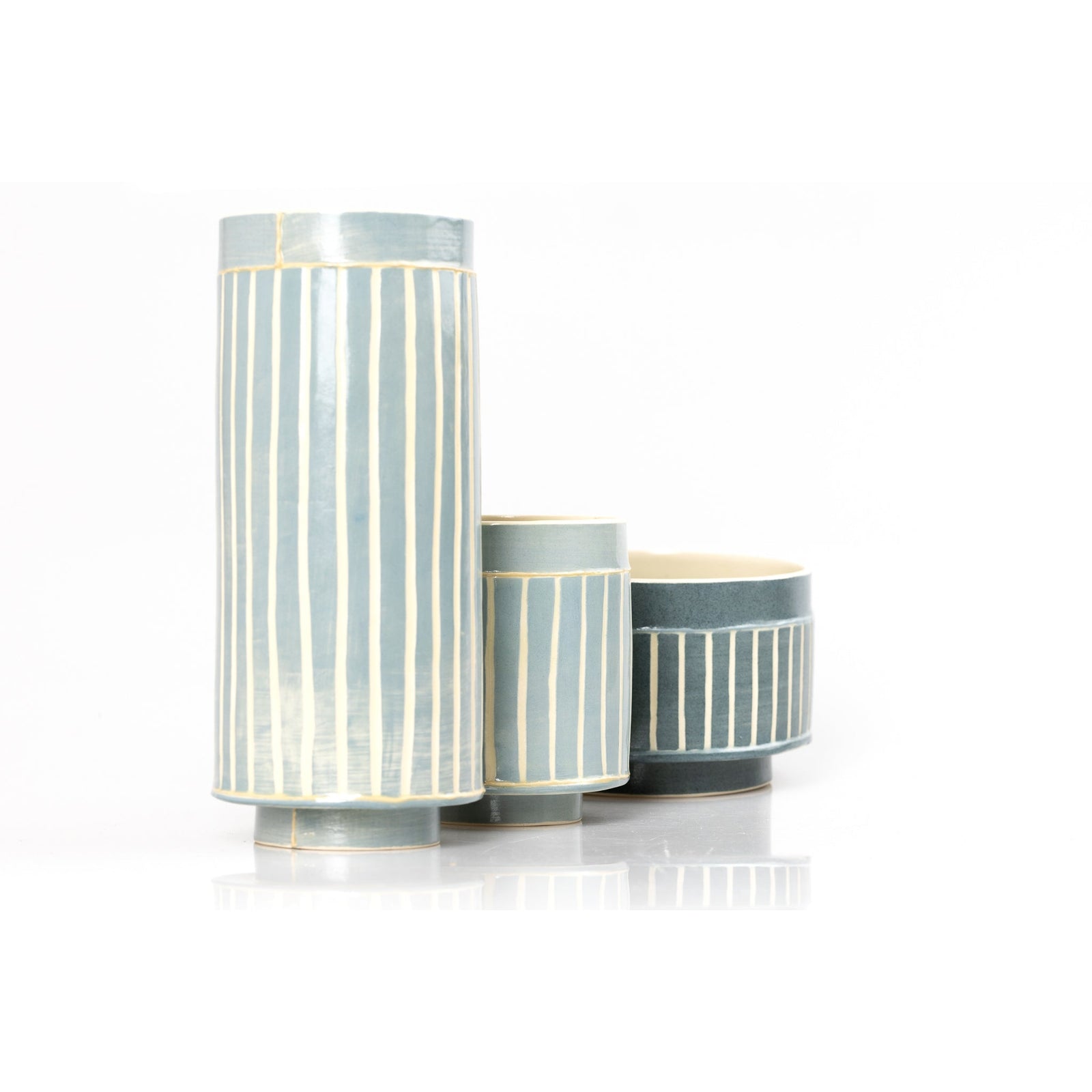 Sh.V2 Short Bowl, handbuilt ceramic created by Emily-Kriste Wilcox, available from Padstow Gallery, Cornwall