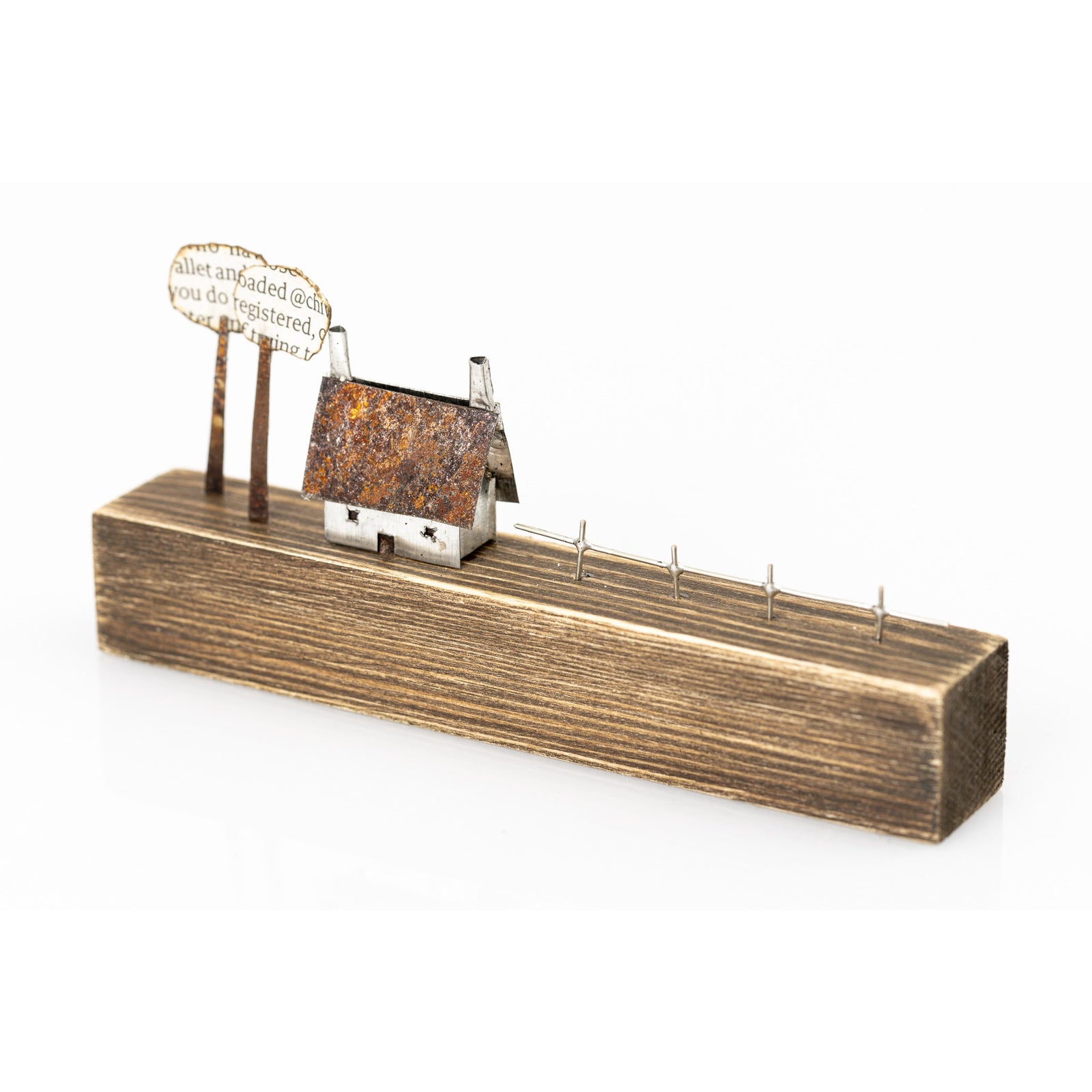 Cottage and fence by Sarah Jane Brown available at Padstow Gallery, Cornwall