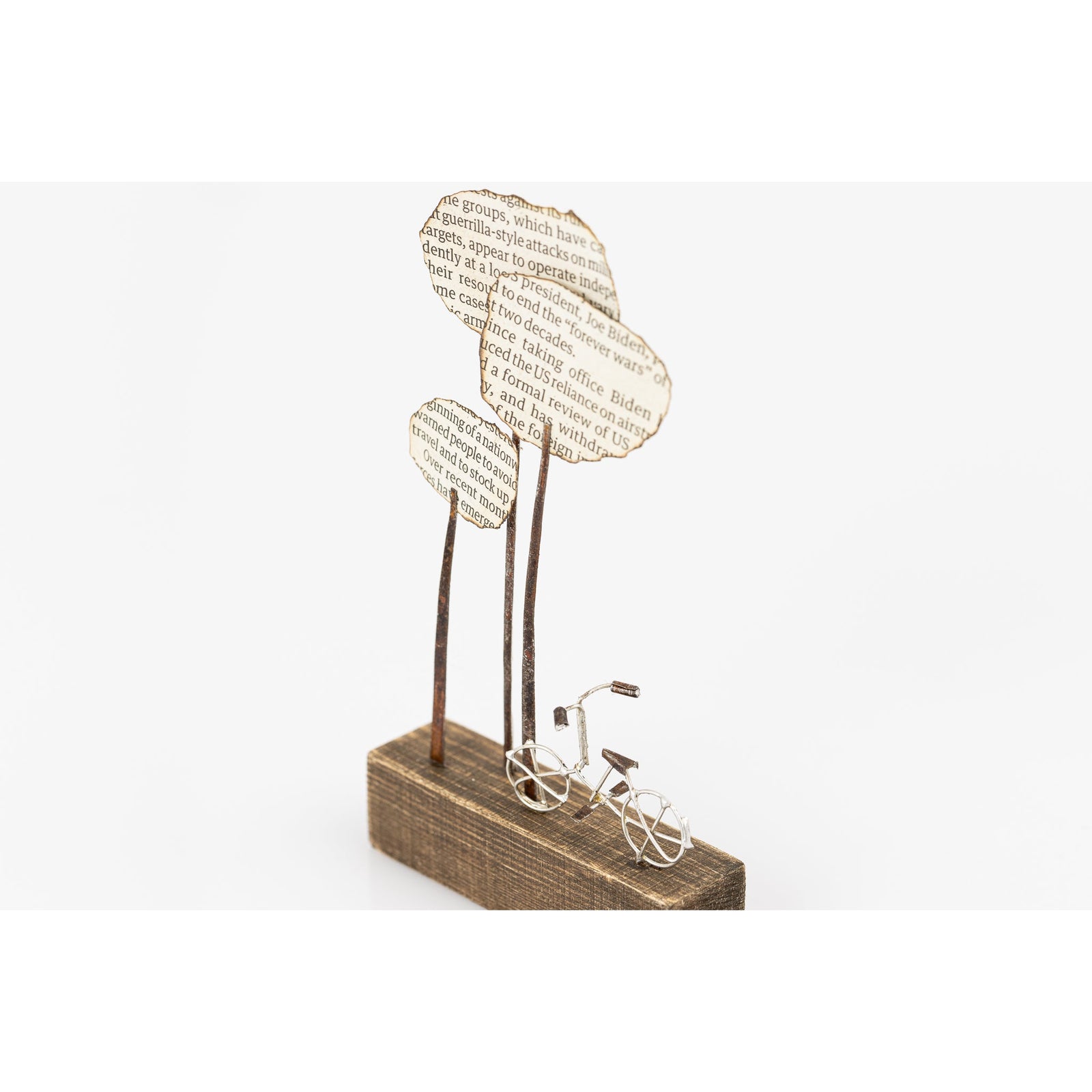 Bicycle and trees by Sarah Jane Brown available at Padstow Gallery, Cornwall