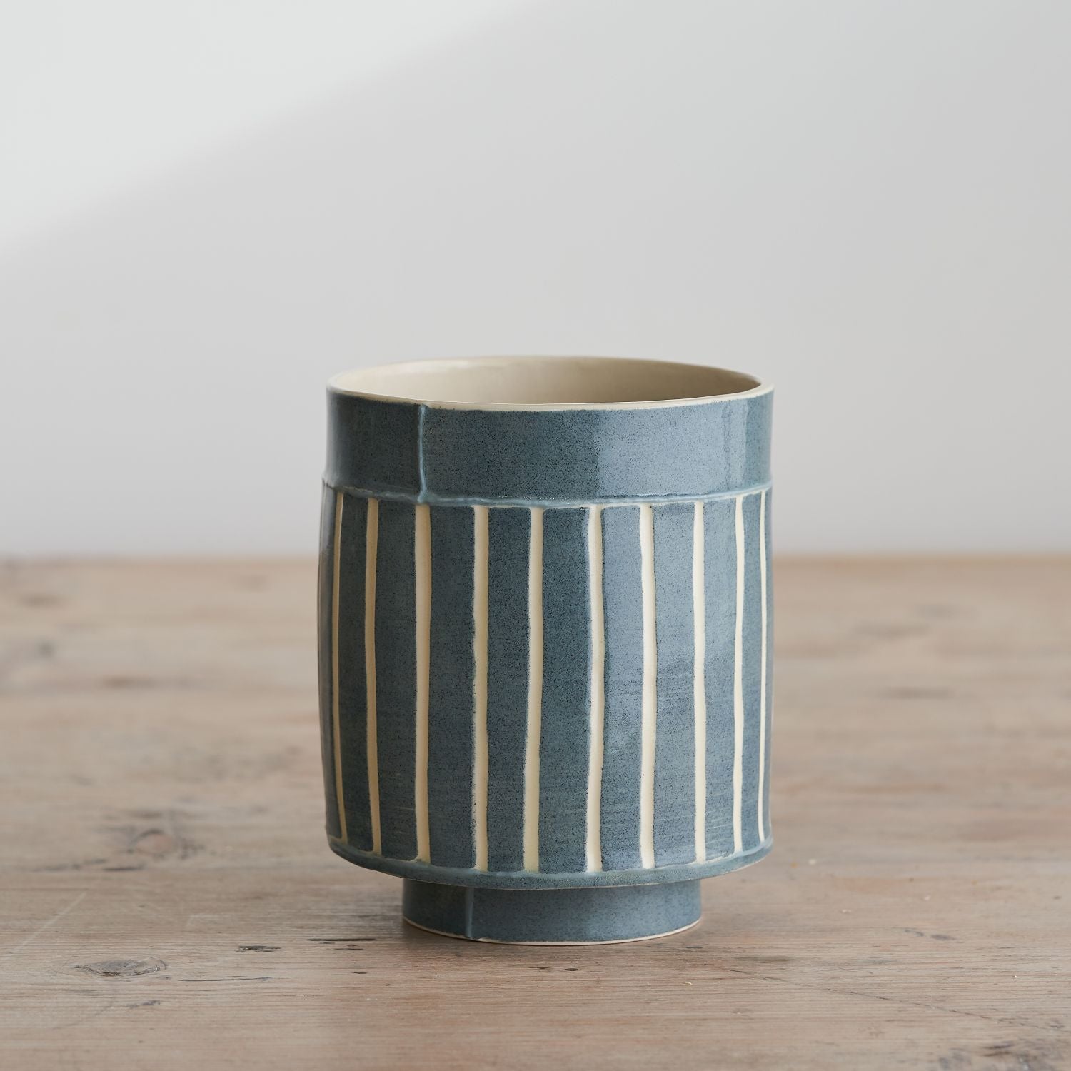 Small Vessel (SV53) | Navy | handbuilt ceramic created by Emily-Kriste Wilcox, available from Padstow Gallery, Cornwall