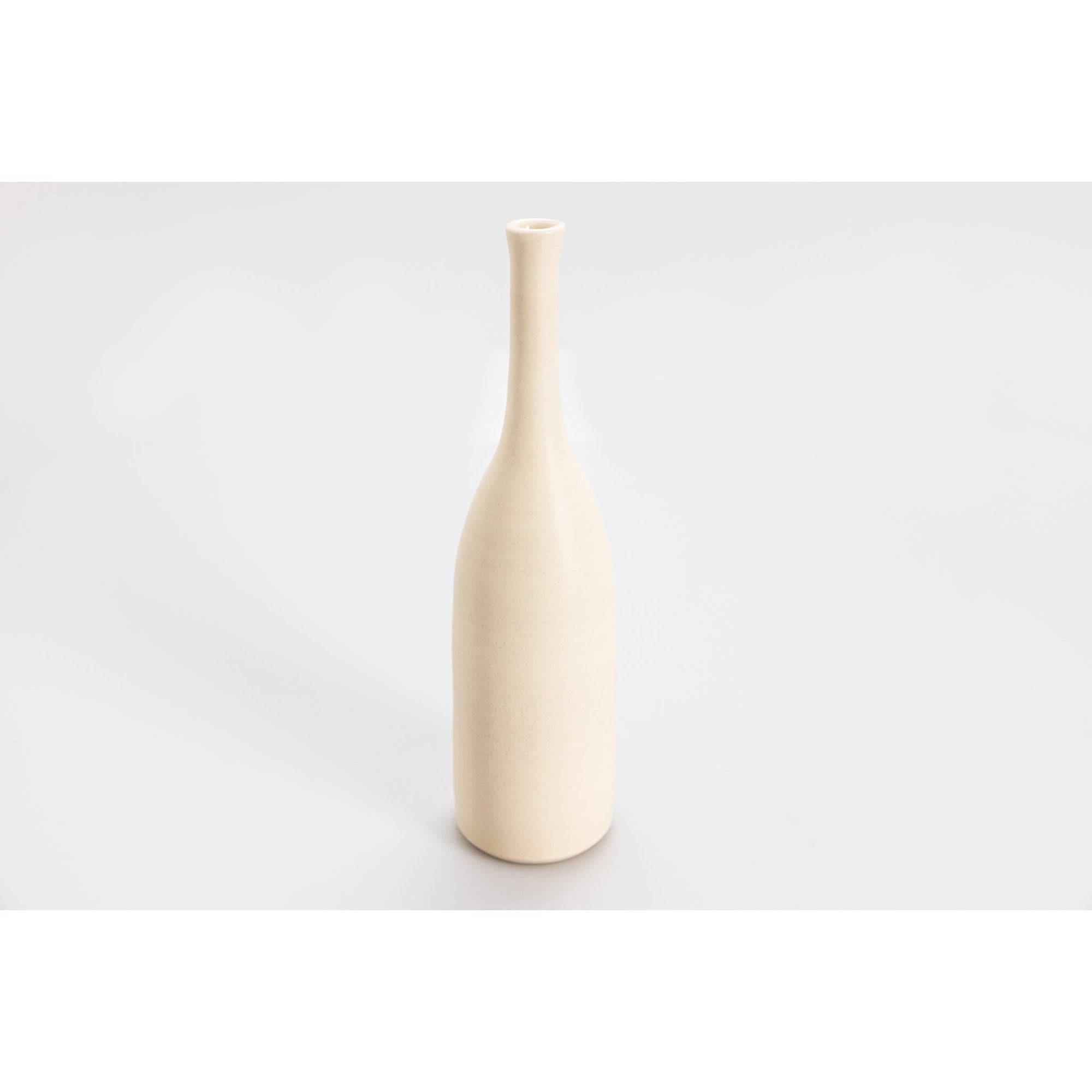 'LB140 Ivory Bottle' by Lucy Burley ceramics, available at Padstow Gallery, Cornwall