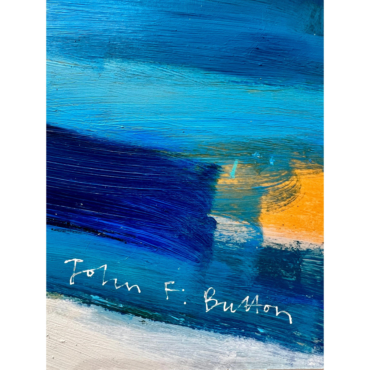 'Somewhere under the sun' mixed media on board by John Button, available at Padstow Gallery, Cornwall