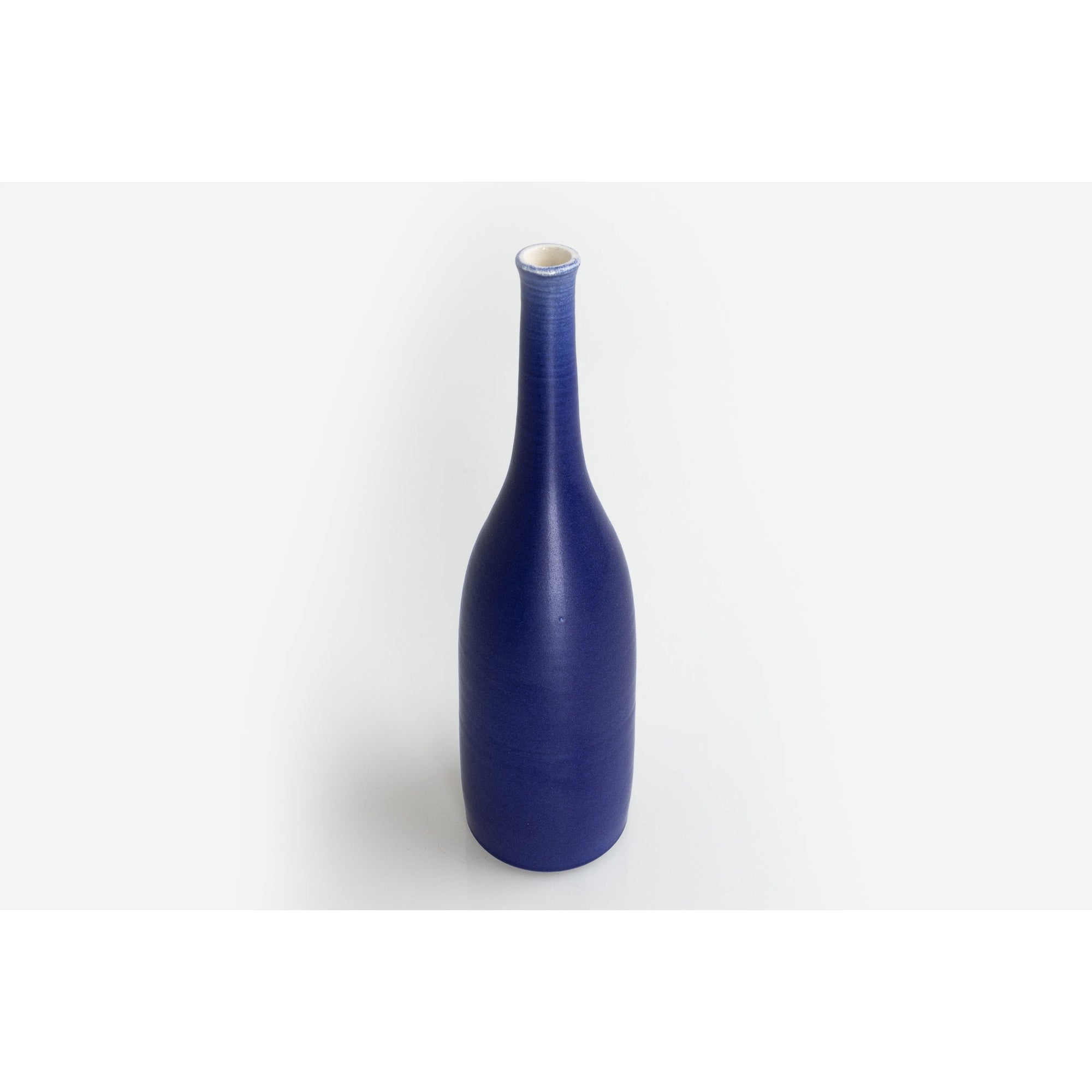 'LB149 Ultramarine Bottle' by Lucy Burley ceramics, available at Padstow Gallery, Cornwall